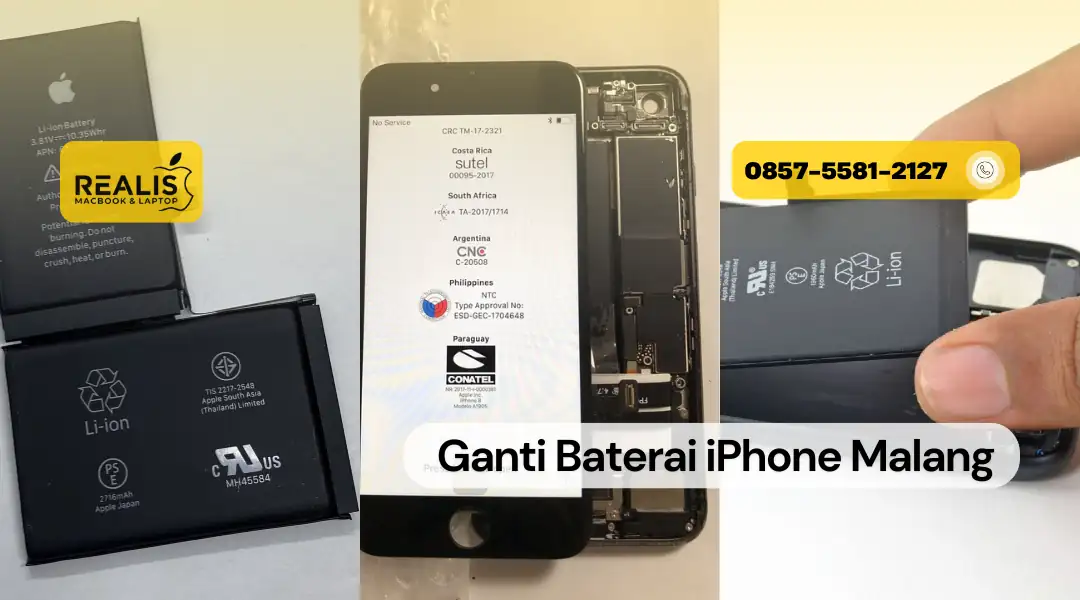 Ganti Baterai iPhone Malang di Realis