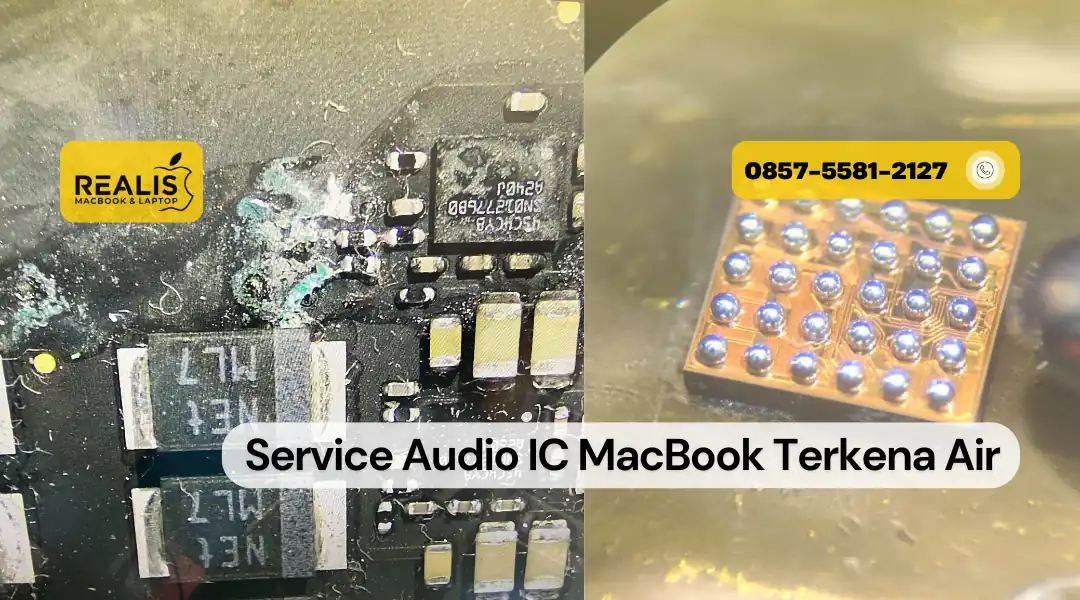 Service Audio IC MacBook Terkena Air Malang