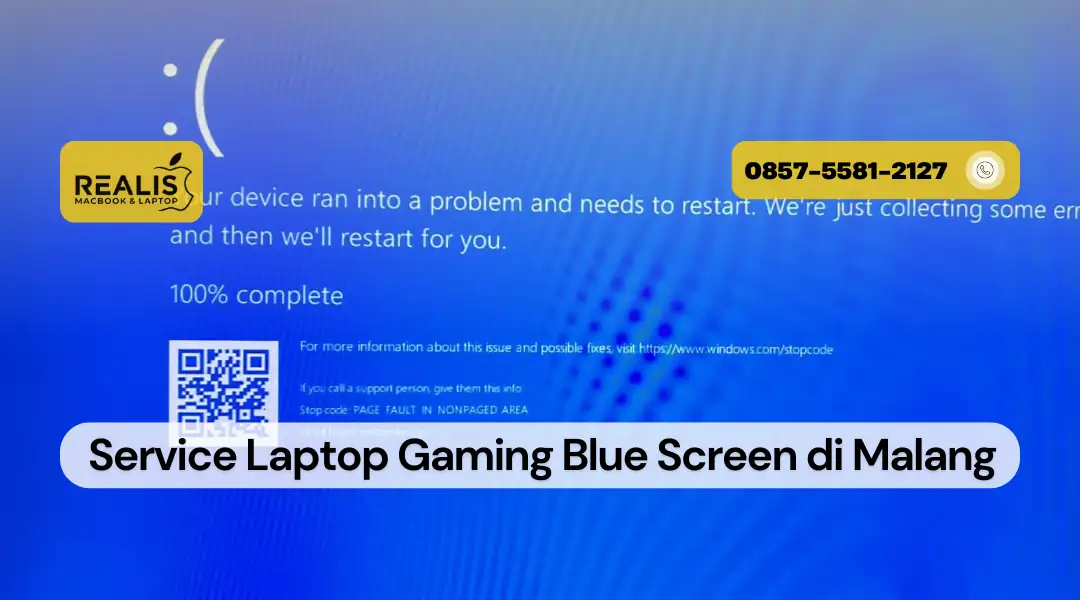 Service Laptop Gaming Blue Screen di Malang